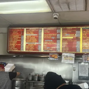 Updated menu choices