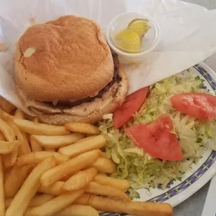 Hamburger combo, Xtra onions