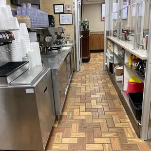 the kitchen
