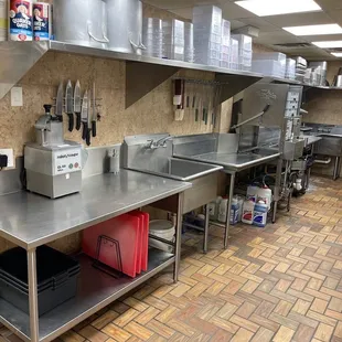 the kitchen