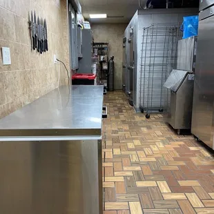 a kitchen with stainless steel appliances