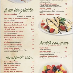 Zorbas Breakfast Menu Cont.