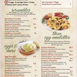 Zorbas Breakfast Menu