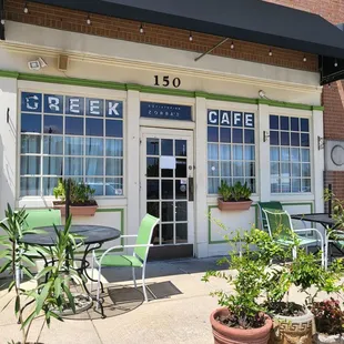 the front of the restaurant