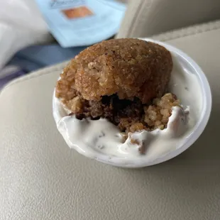 a dessert on a plate