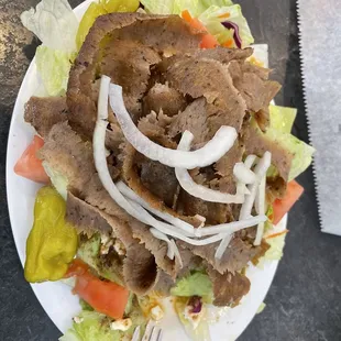 Small Zorba Salad. I can't imagine how giant the large is!