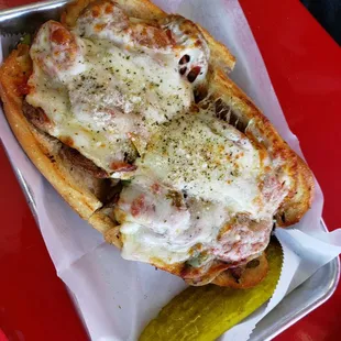 Italian sausage sub
