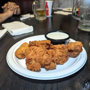 a plate of fried chicken