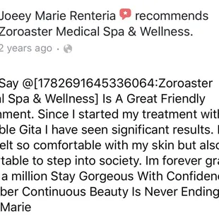 Real client's testimonial: