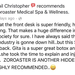 Real client's testimonial: