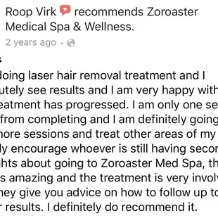 Real client's testimonial: