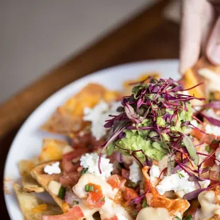 a plate of nachos