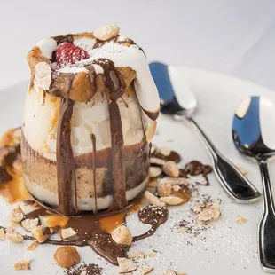 a dessert on a plate