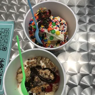 My sons and I froyo cups. So good!