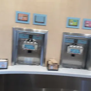 Blurry pic of two machines