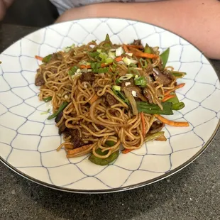 Zozo&apos;s noodles barley noodle with beef.