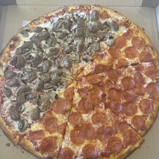 Pepperoni Pizza ** Sausage &amp; Mushroom Pizza **
