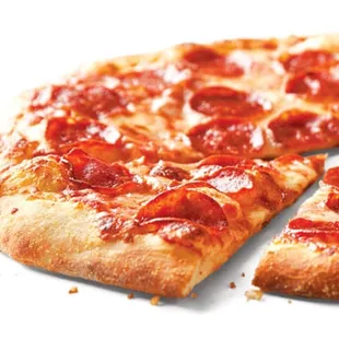 a slice of pepperoni pizza