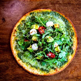Arugula Pesto Pizza Salad