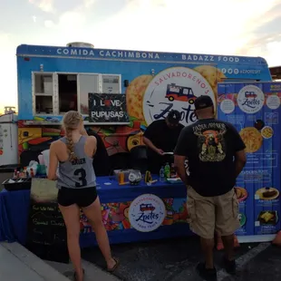 two people ordering food