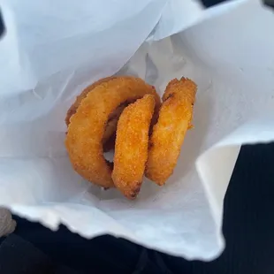 $1 per onion ring.   basically.