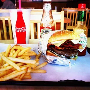 Western Burger with fries