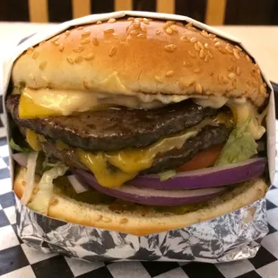 Double Cheeseburger (great presentation!)