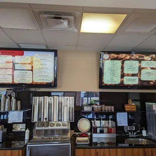 menus and coffee machines