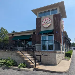 the front of the building