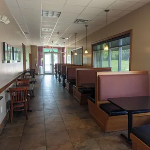 the inside of a restaurant