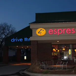 the front of the restaurant