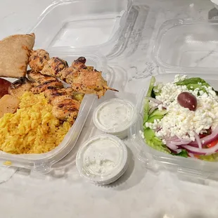 Chicken Souvlaki Platter