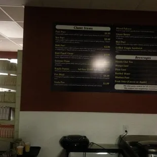 Chaat menu