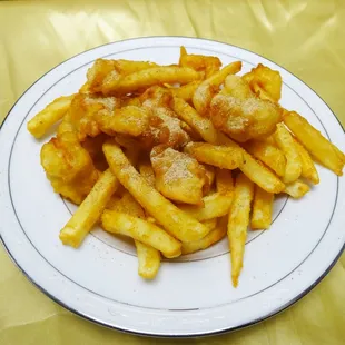 Popcorn Chicken &amp; Fries.