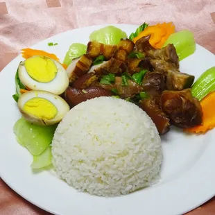 Braised Pork Belly Rice Dish