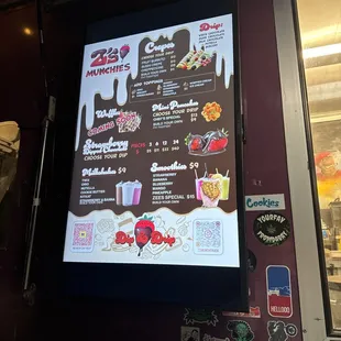 The menu