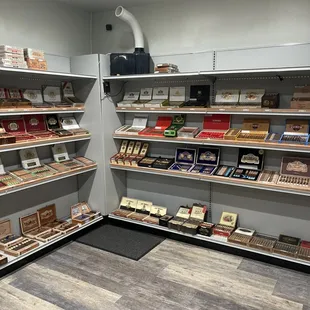 Walk-in humidor.