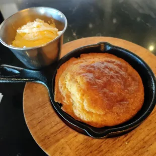Corn bread and honey butter