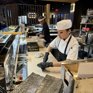 interior, sushi and sashimi