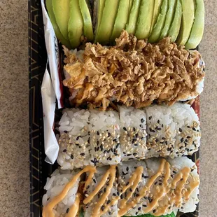a variety of sushi