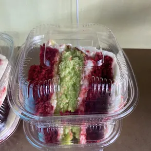 Red Velvet/key lime cake