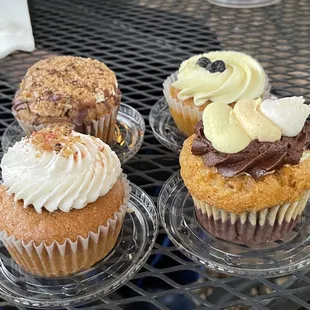 Strawberry, s'mores, candy corn, and lemon blueberry cupcakes. So good!!!