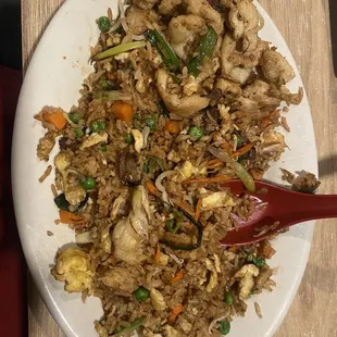 Chinese Fried Rice w/ Beef and Chicken