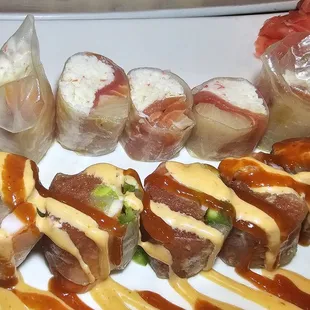 Spicy Nude Roll and Regular Nude Roll