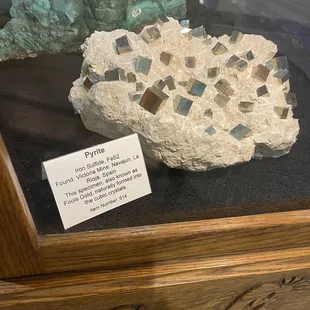 June 1, 2023 - Zuhl Museum: Home of the Zuhl Collection (Las Cruces, NM) - cubic pyrite chunks (Iron Sulfide)