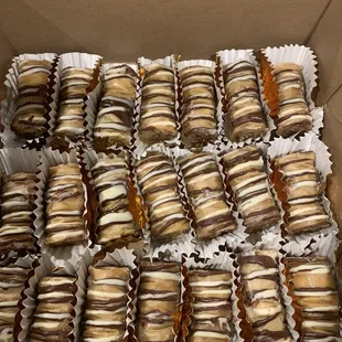 a box of chocolate covered cookies