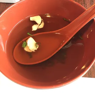 Clear soup, yummy!