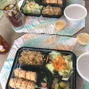 Bento box with Sunset Roll