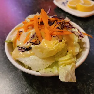 a plate of salad