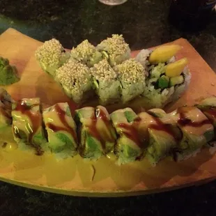 Okono roll and mac &amp; cheese rolls